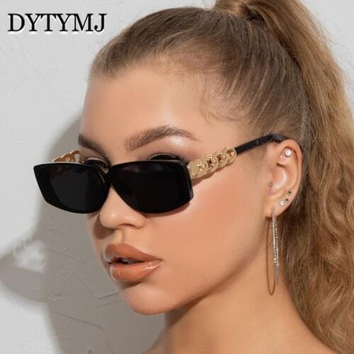 DYTYMJ Elegant Rectangle Sunglasses Women Luxury Brand Square Glasses Ladies Vintage Glasses for Women/Men Shades UV400 Oculos