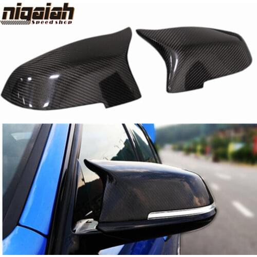 1 Pair Carbon Fiber Car Mirror Cover M Look Rear View Mirror Caps for BMW F20 F21 F22 F23 F30 F31 F32 F33 F34 F36 E84 i3 M2 F87