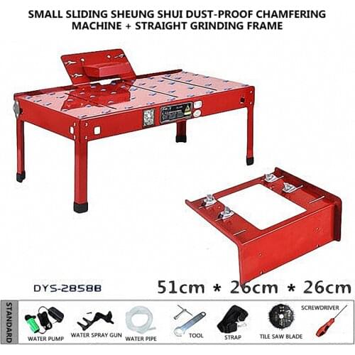 45 Degree Stone Cutting Machine Small Or Large Model + Straight Cut Rack Marble Tile Ceramic Chamfering Cutter Mill