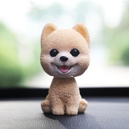Lovely Swinging Head Simulation Dog Puppy Car Interior Dashboard Ornament Gift