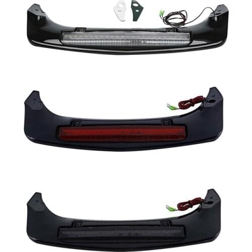 Motorcycle Black Trunk Spoiler LED Brake Light For Honda Goldwing GL 1800 2001-2017 Red Smoked Clear