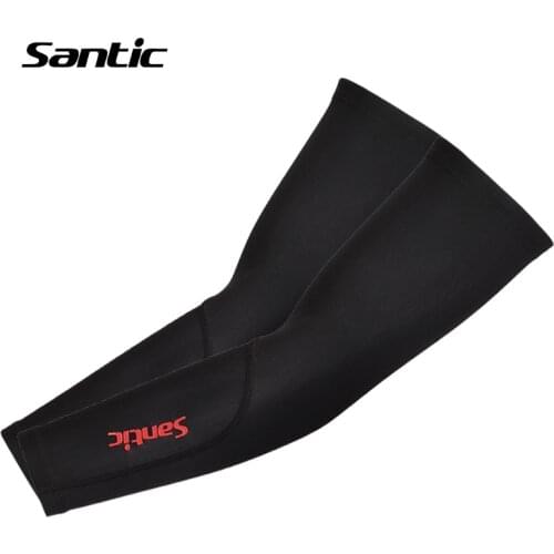 Santic Arm Sleeve Sun Protection UV-Anti Sleeves Breathable Fleece Thermal Arms Warmers Men Women Outdoor Sport Cycle Wear Cover