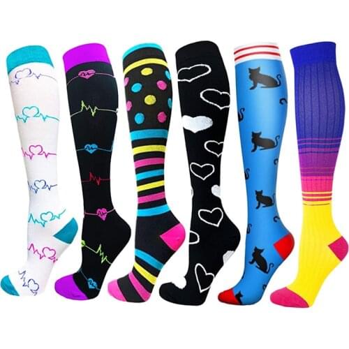 New Compression Socks Atheletics Men Women Stockings Varicose Veins Edema Crossfit Calf Pain Hiking Long Pressure Stockings High