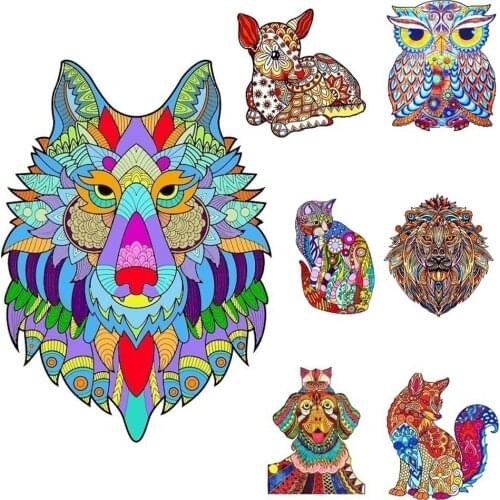 2021 Animal Puzzle 3D Wooden Puzzle Children Wooden DIY Crafts Animal Modeling Decompression Toys Classic Toys Wooden Puzzles#20