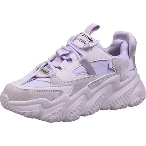 RASMEUP New 2021 Fashion Shoes Women Fashion White Shoes Female Platform Sneakers Trainers Casual Female Chunky Shoes Woman