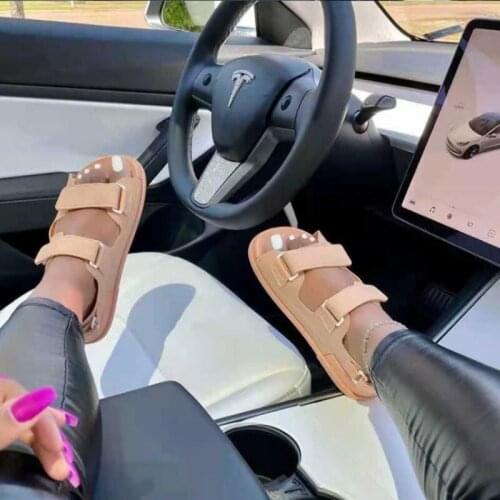 2021 Summer Sports Sandals Women Casual Soft Bottom Non-slip Flat Velcro Beach Sandals Women Flats Platform Shoes Ladies Sandals