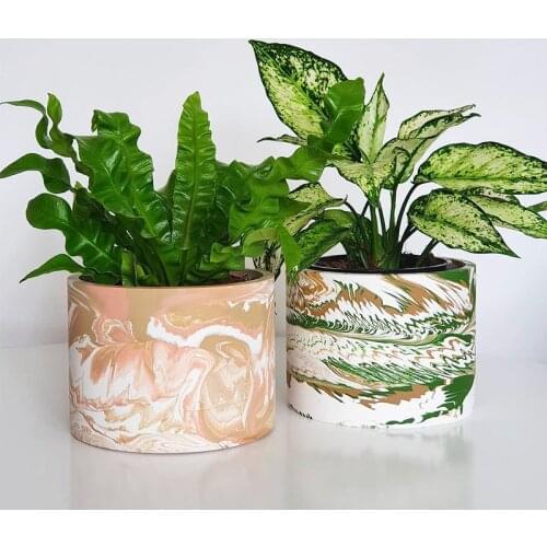 Silicone Molds for Concrete Planter Large Cement Flowerpot Mould Round DIY Home Decor Terrazzo flower pot Mold