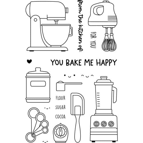 Transparent Clear stamp and cutting dies Bake a cake DIY Silicone Seals Scrapbooking / Card Making/Photo Album Decoration