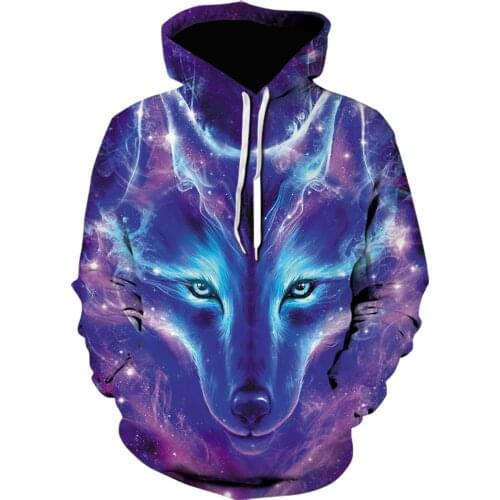 3D Printing Magic color Galaxy animal Wolf Hoodie Men Women Stylish Autumn Hoodies Winter Jackets Sweatshirts vintage Tracksuit