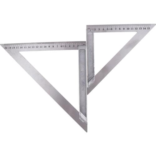 Triangle Ruler 90 Degrees Stainless steel Horizontal Woodworking Speed Square Protractor Trammel Measuring Tool 150/200mm