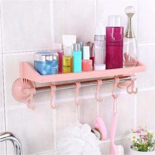 Creative Multifunctional Hook Rack Double Suction Towel Rack Hanging Shelves Hook Holders Lock Type Sucker Hook For Bathroom
