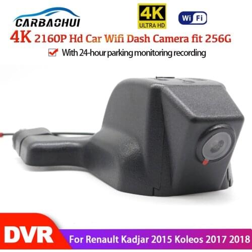4K 2160P Car Wifi DVR Driving Video Recorder Front Dash Cam Camera APP Control Function For Renault Kadjar 2015 Koleos 2017 2018