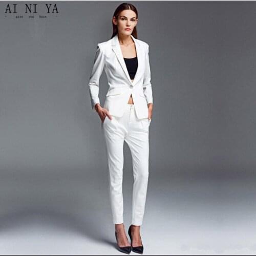 Female Busines s Elegant Pant Suits OL Formal Work Wear Blazer Women Trouser Suit Ladies Office Uniform 2 Piece Set Custom