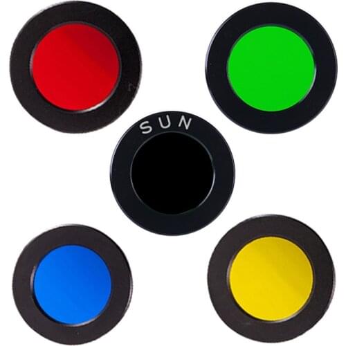 1.25" Astro Filters for Astronomical Telescopes Ocular Lens Moon Sun Nebula Filter for 5 Color