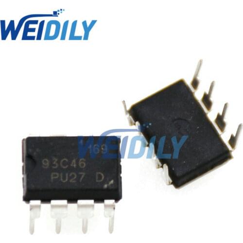 10PCS/LOT AT93C46 93C46 DIP-8 EEPROM 64x16 Dip8