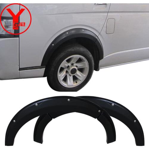 2005-2019 universal ABS matte black fender flares mudguard car accessories For toyota hiace van 2016 2017 2018 2019 accessories