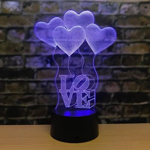 3d Nightlight Bear Led Led Usb 3d Lamp Stereo Creative Birthday Gift For Friends Of Girls Bed Table Led Night Light In Bedroom