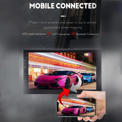 GPS Navigation 2 Din Android 9.1 Car Radio Wifi Bluetooth-compatible Multimedia Video Player 7" TFT Touch Screen Car MP5 Player