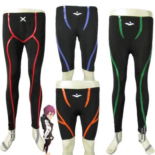 Free Iwatobi Swim Club Cosplay Costume Unisex Shorts Pants Swimsuit Haruka Nanase Makoto Tachibana Rin Matsuoka Swimming Trunks