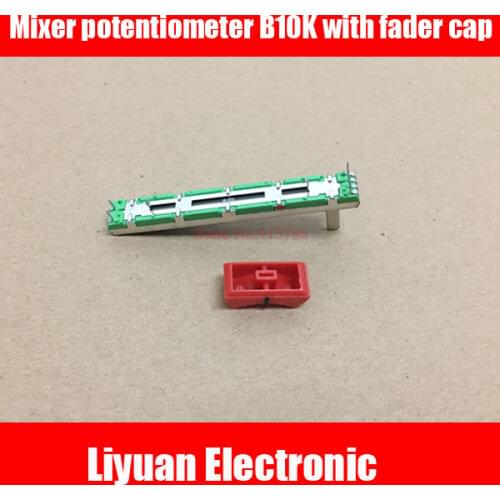 Travel 60mm Soundcraft Double straight slide potentiometer B10K with fader cap B103 sliding mixer fader for Yamaha BEHRINGER