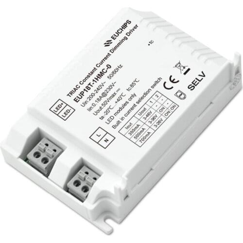 18W 350/500/700mA Triac Constant Current Dimmable Driver EUP18T-1HMC-0