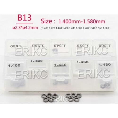ERIKC 50PCS B13 Injector Fuel Injector Adjustment Shim Engine Adjust Shim B13 1.38--1.56mm for Bosch