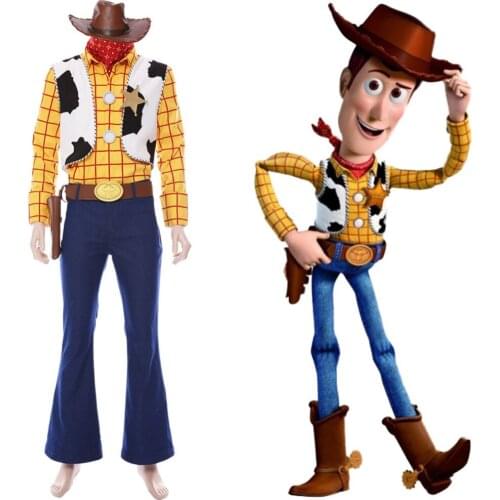 Toy Woody Cosplay Costume Cowboy Woody Costume Outfit Cosplay Suit Halloween Carnival Costumes