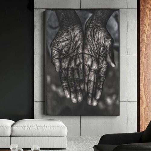 Black and White Canvas Paintings African Hands and Fists Posters and Prints Wall Art Pictures for Living Room Wall Decor Cuadros