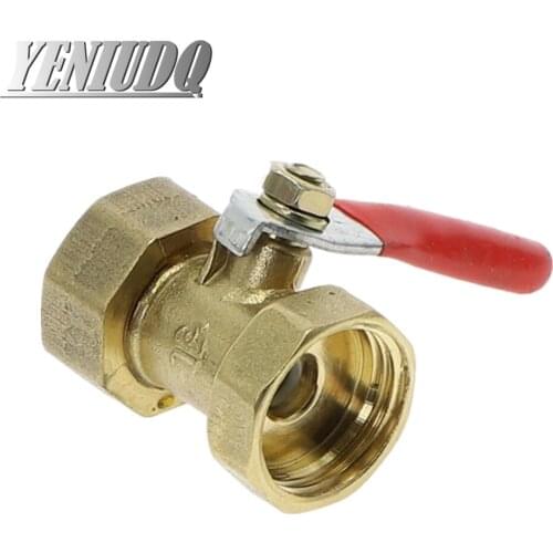 Brass ball valve 1/4'' 3/8'' 1/2'' Female Thread Ball Valve Brass Connector Joint Copper Pipe Fitting Coupler Adapter