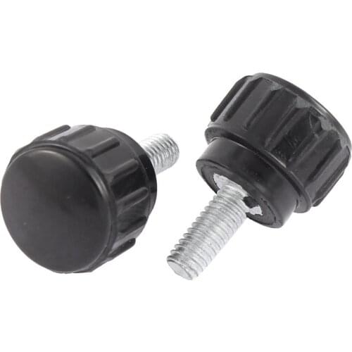 M4 x 10mm Round Head Screw On Thumbscrews Knurled Clamping Knob 2 Pcs