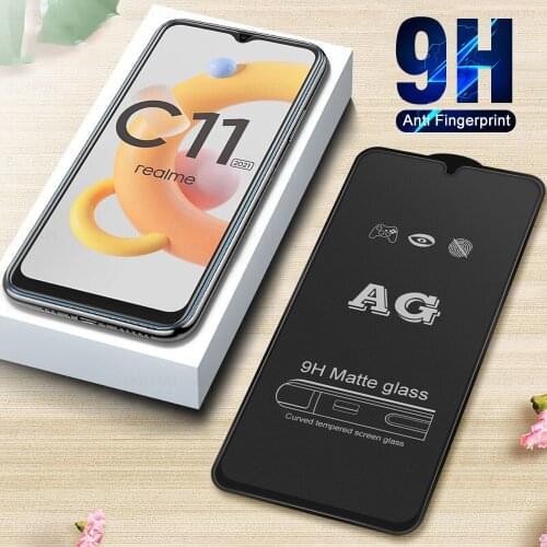 9H Matte Tempered Glass Case For Realme C11 2021 AG Protective Glass For Oppo Realme C11 Realmy C11 C 11 Screen Frosted Film