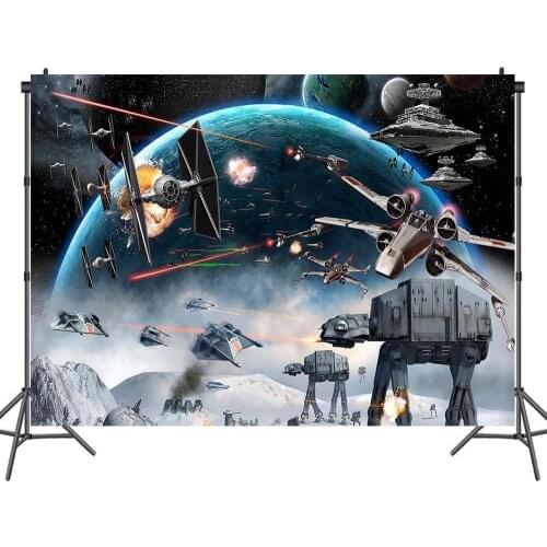 Science Fiction Space War Alien Invaders Theme Backdrop Boy Birthday Party Decoration Photography Photo Background Vinyl Banner