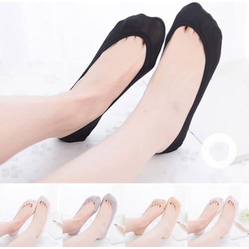 New Fashion Womens No-Show Socks Summer Thin Boat Sock Slippers Silicone Non-Slip Seamless Invisible Womens Heirs