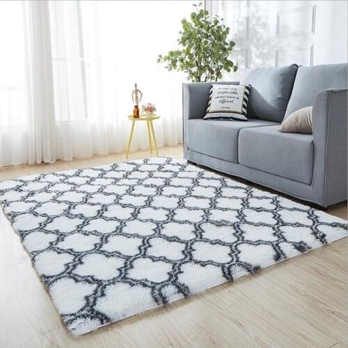 New Style Living Room Decorative Carpet Non-slip Lattice Pattern Bedroom Home Decoration Rug Door Bathroom Floor Mat