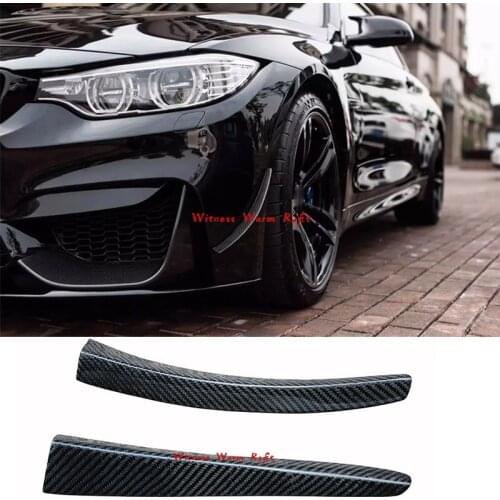For BMW F80 M3 F82 F83 M4 Carbon fiber Front air knife wind knife 14-19 Front Bumper Aprons Side Splitter FRP