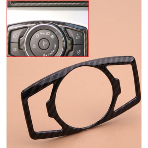 ABS Carbon Fiber Style Headlight Switch Trim Decor Cover Fit for Ford F150 Mustang 2015 2016 2017 2018 2019