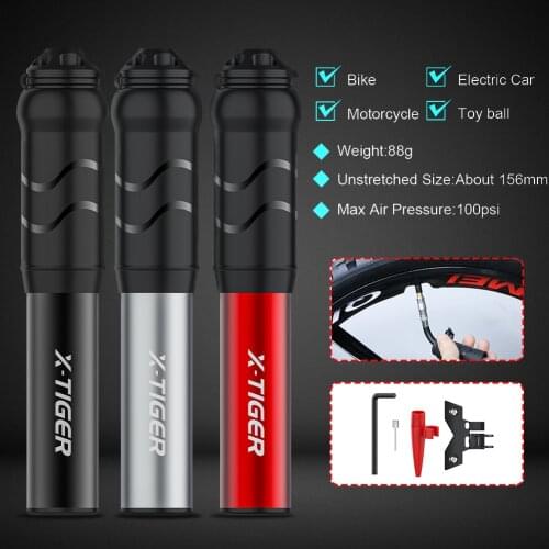 Portable Bicycle Pump 100PSI Aluminum Alloy Mini Hand Pump Schrade Presta Valves Tire Inflator for Road MTB Bike Accessories