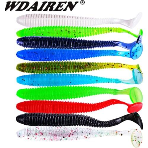 10pcs/Lot Soft Lures Silicone Bait 95mm 3g Fishy Smell Salt Goods For Sea Fishing Artificial Swimbait Wobblers Fishing Tackle