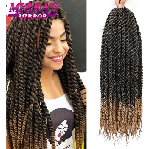Senegalese Twist Crochet Braid Havana Twist Crochet Hair Synthetic African Braiding Hair Extensions For Women Mirras Mirror