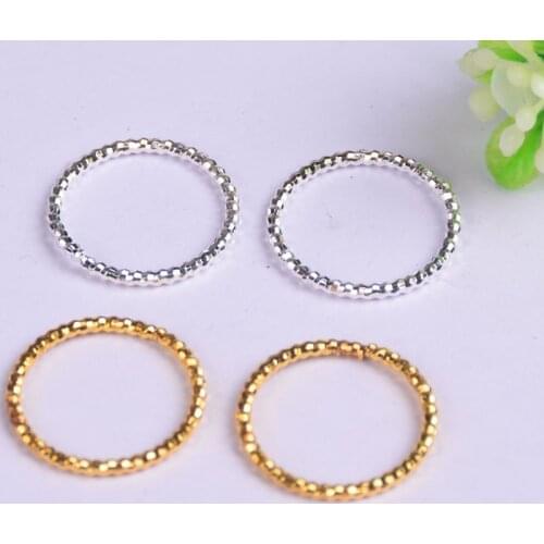 50pcs 18mm Circle Charms Golden/Silver color Metal Alloy Jewelry Making Charms Fit DIY Jewelry Making