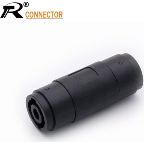 R Connector 1pc 4-Pin Pole Female To Female Speakon Coupler Adapter Audio Cable Connector New
