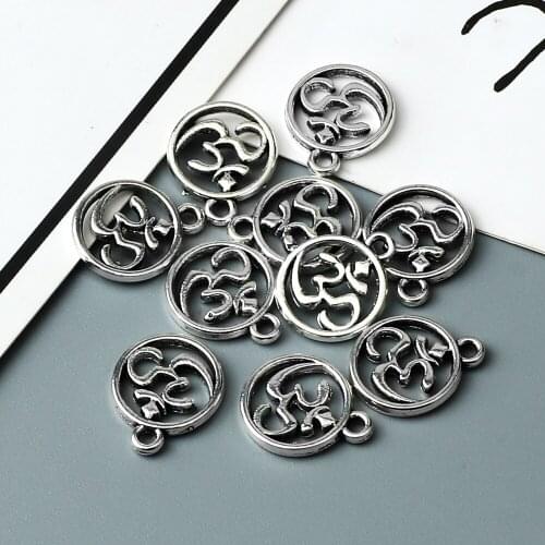 Vintage Silver Gold Metal Hollow Pendant Necklaces Accessories DIY Bracelets Pendant Charms Handmade Jewelry Gifts For Women Men