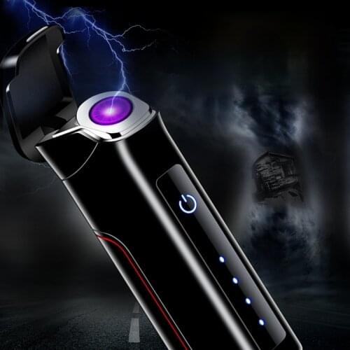 Rotating Arc, Replaceable Battery Personality Creativity Touch Sensor USB High-end Rechargeable Lighter Smoking Accessories