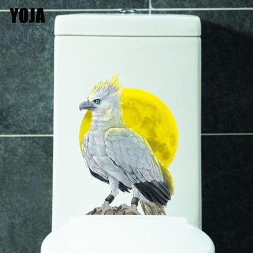 YOJA 16.3X22.9CM A Fierce Eagle Toilet Decal Living Room Home Decor Wall Sticker Animal Creative T3-1206