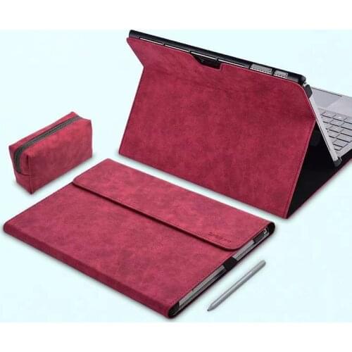 12.3" Protective case For Microsoft Surface Pro 7 6 5 4 with Pen Holder Soft Shell Cover Compatible with Type Cover Keyboard