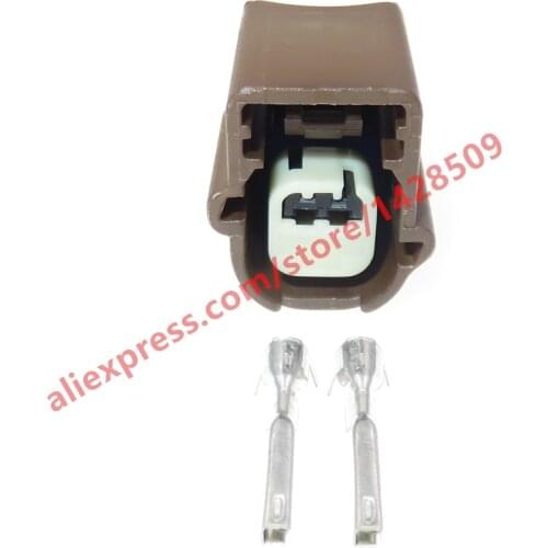 5 Sets 2 Pin Brown Electrical Automobile Cable Harness Plastic Socket 0.6 Series Auto Wiring Unsealed Connector