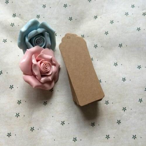 3 * 8.5 cm hand draw Brown Kraft DIY Gifts Crafts Price Luggage Name Tags Label Garment blank paper id card 400 pcs/lot