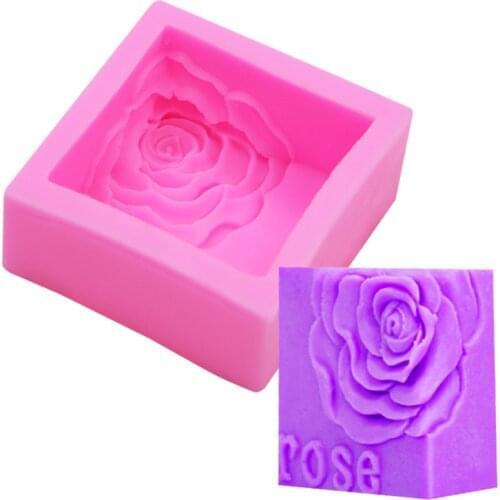 3D Rose Flower Silicone Soap Mold Silicone DIY Handmade Mould for Soap Making Candle Polymer Clay Molds Crafts DIY Forms