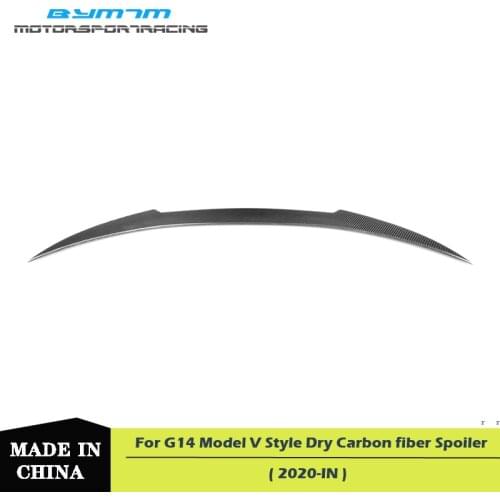 Car exterior decoration V Style Excellent Dry Carbon fiber Spoiler For BMW 8 Series G14 F91 M8