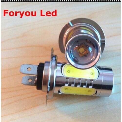 Free Shipping New High Power H7 11W Lens LED CREE Chips Constant Currency DC 10v-24v White DRL LED Bulb Fog Lamp